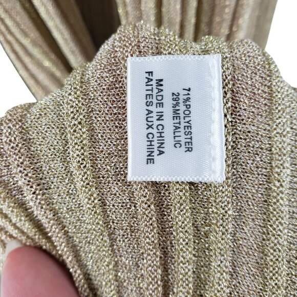 Misa Gold Knit Open Front Long Line Cardigan Duster Womens XS Coastal Grandma - Picture 11 of 13